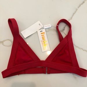 Frankies Bikinis Cali Top NWT Cherry